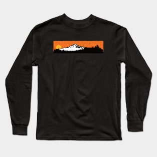 Mount Hood Sunset Long Sleeve T-Shirt